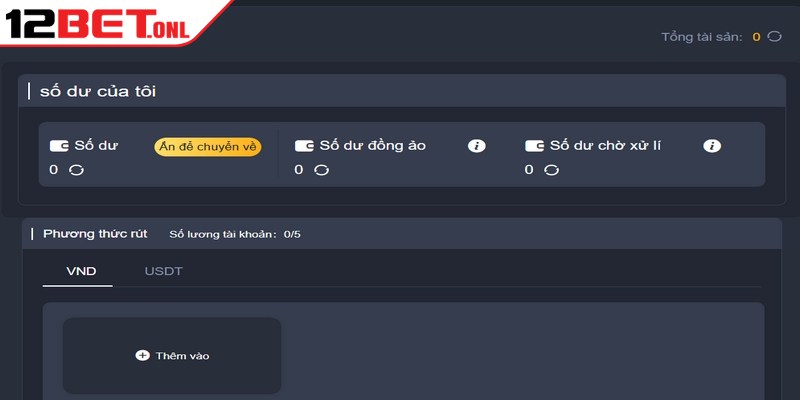 Đăng Ký 12BET - Khởi Đầu Cuộc Phiêu Lưu Giải Trí Bất Tận 19 Tài khoản chưa hoàn thành thủ tục xác minh, yêu cầu rút bị hủy