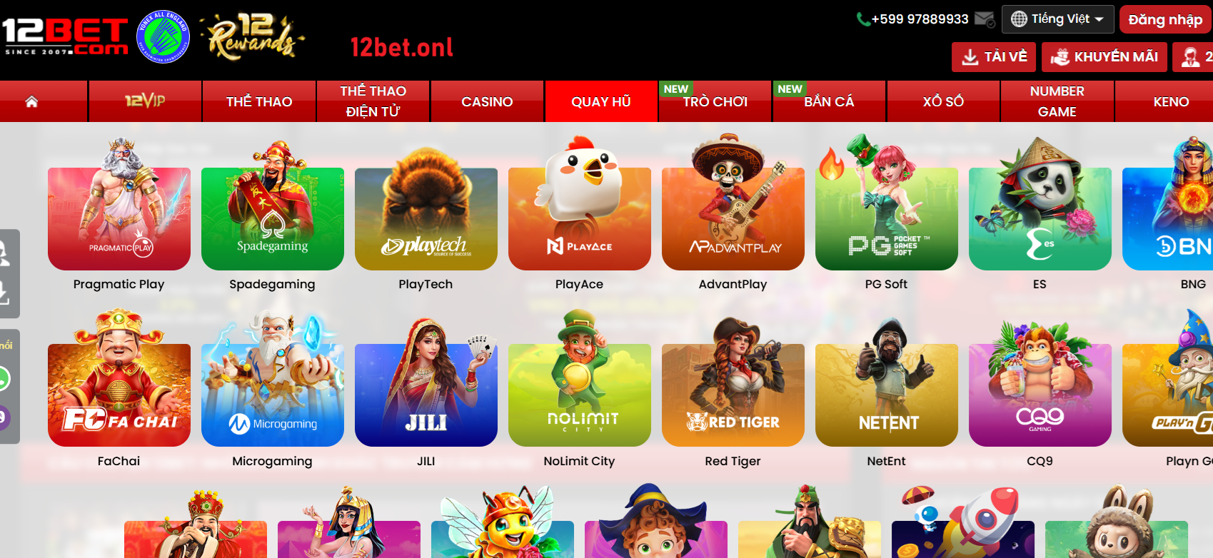 12bet Thế giới game đa dạng tại 12bet