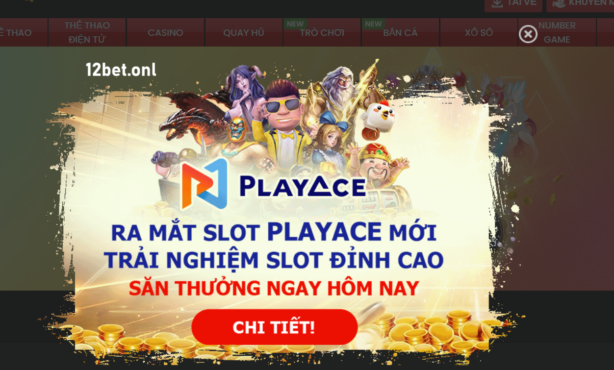 12bet Trải nghiệm thế giới game slots 12bet